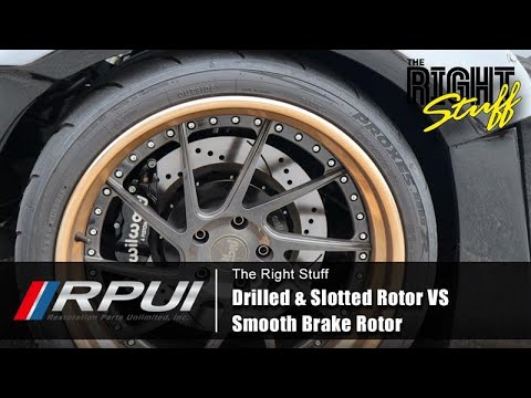 TRSD Drilled & Slotted Rotor vs Smooth Brake Rotor