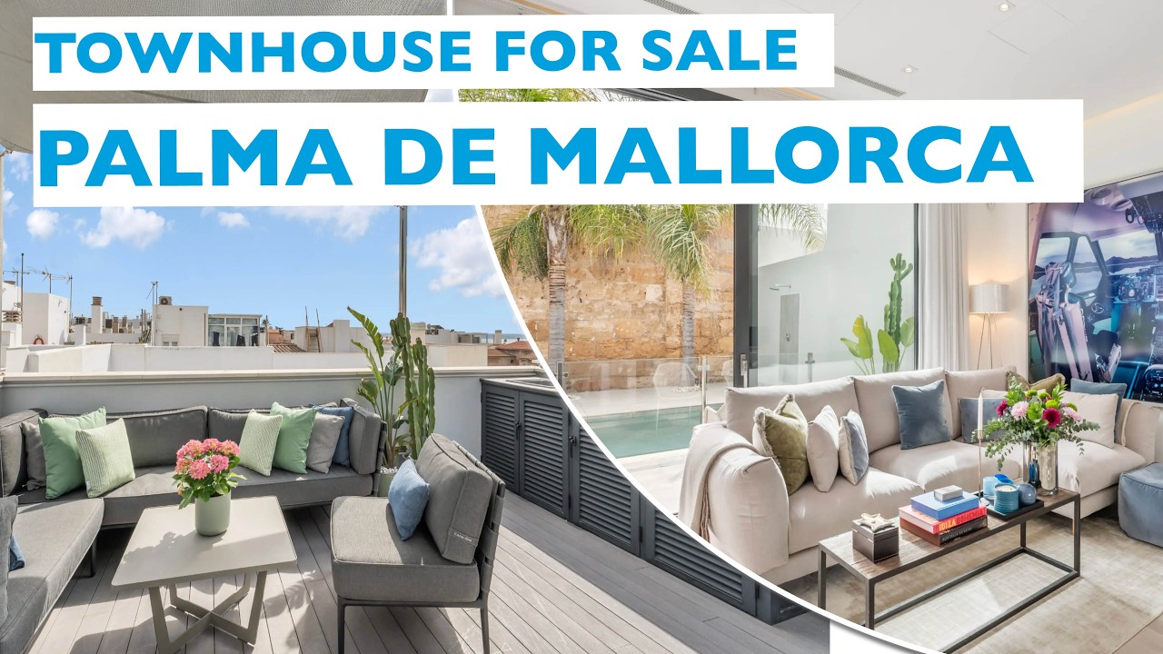 Elegant townhouse with private roof terrace, lift and sea views in Molinar