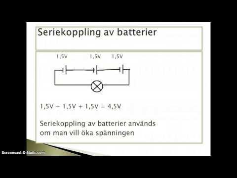 Batterier i serie- o parallellkoppling