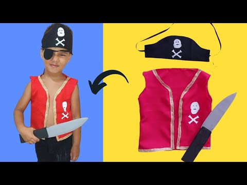 Como fazer fantasia infantil de pirata, Ideia para fantasia infantil masculina, Faça você mesmo,
