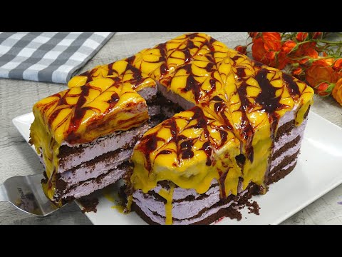 Do you have COOKIES and BLUEBERRIES? Prepare this CREAMY, ECONOMIC and NO OVEN CAKE in an instant!