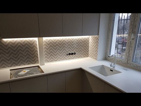 Кухня с Фасадами из Мдф и Система Hettich Wing Line 770 Столешница Искусственный камень Обзор кухни