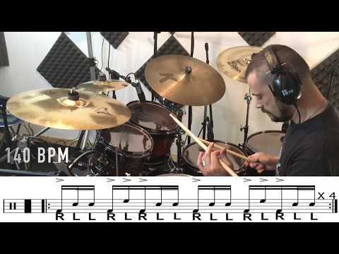 Sticking Pattern  3 - 5  N' 2 (Gary Chaffee) By Daniele Landi #garychaffee #stickingpattern #drumset