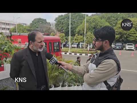 NC MLA Baramulla Javid Hassan Baig in conversation with #KNS Correspondent outside J&K Assembly.