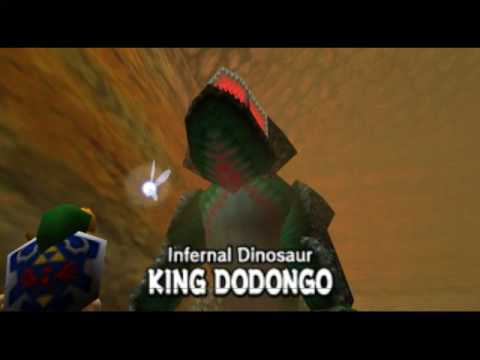 Legend of Zelda Ocarina of Time Walkthrough 04 (4/6) "Dodongo's Cavern: King Dodongo"