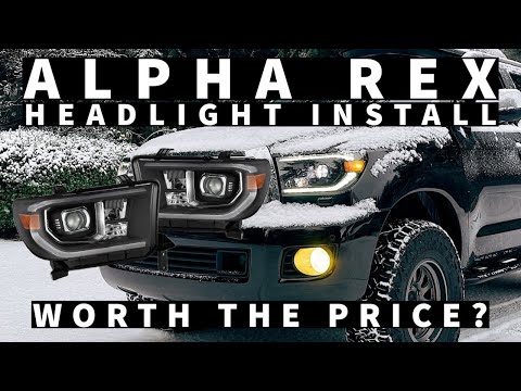 2012 Sequoia Alpha Rex LED projector headlight install. Are they worth the price?
