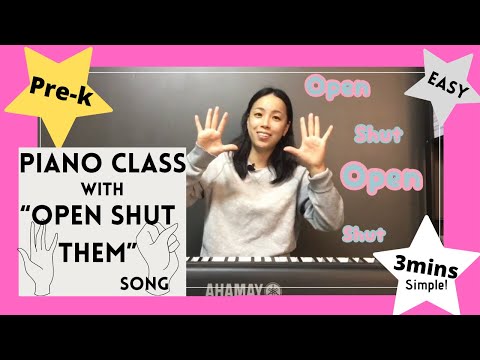 Preschool Learning| Piano for Open Shut Them Song |Piano Lesson |Pocket Tutorials Kids|Homeschool