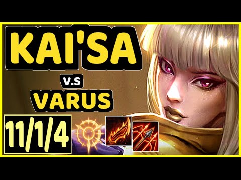 ZVEN (KAI'SA) vs VARUS - 11/1/4 KDA BOTTOM ADC CHALLENGER GAMEPLAY - NA