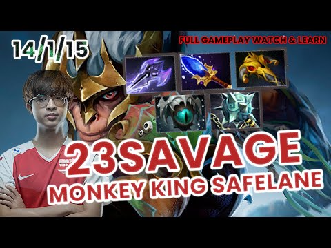 Monkey King Safelane Full Gameplay by 23savage - Dota 2 Patch 7.31b Full Gameplay