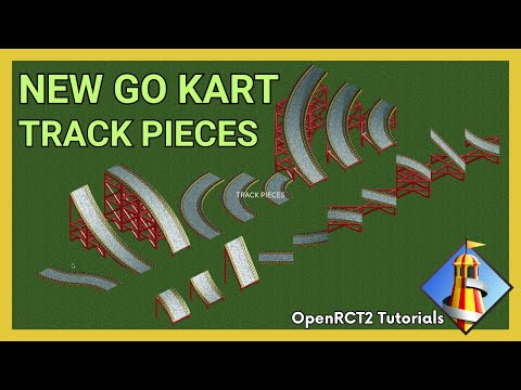 New Go Kart Track Pieces in Open Roller Coaster Tycoon - OpenRCT2 Tutorial