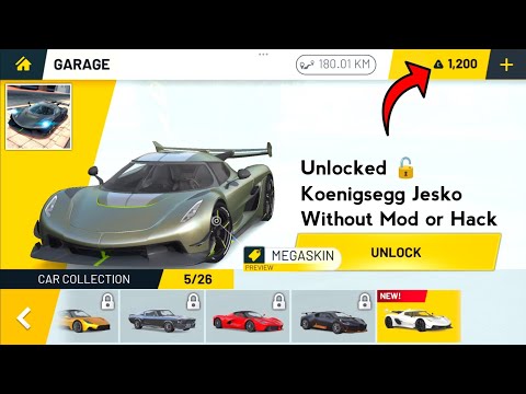 Unlocked Koenigsegg Jesko Without Mod - Extreme Car Driving Simulator 2022 Tips And Tricks