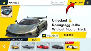 Unlocked Koenigsegg Jesko Without Mod - Extreme Car Driving Simulator 2022 Tips And Tricks