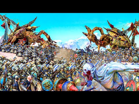 VAMPIRE COAST vs DWARFS - TotalWar Warhammer 3 cinematic battle
