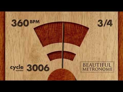 360 BPM 3/4 Wood Metronome HD