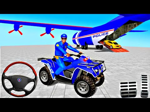 US Police ATV Quad Bike & Cars Transport Truck Simulator Game - Android Gameplay