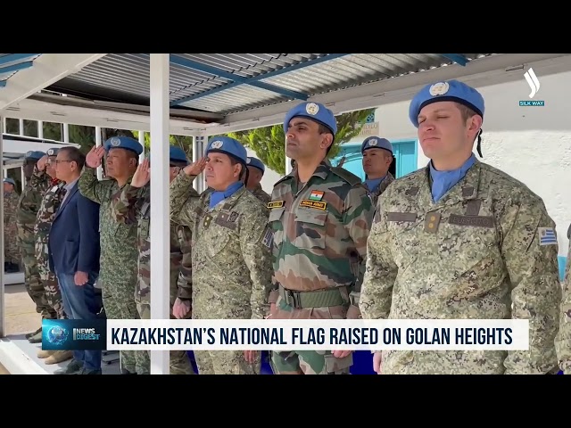 Голан жоталарында Қазақстанның мемлекеттік туы көтерілді