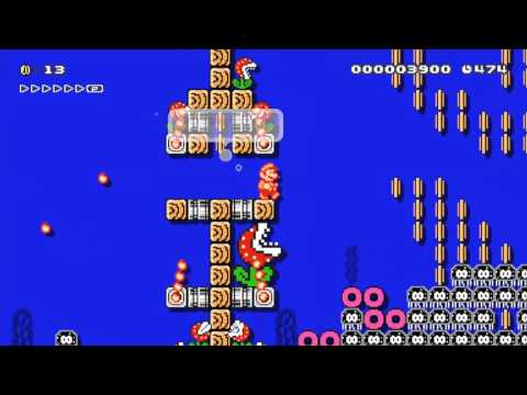 Burning the Undersea Barricades by Scarlet - Super Mario Maker - No Commentary 1AF