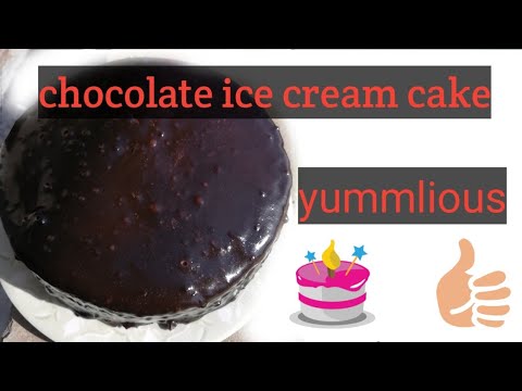 chocolate ice-cream cake easy to make at home#CookingwithArifa# frozendesert#baking