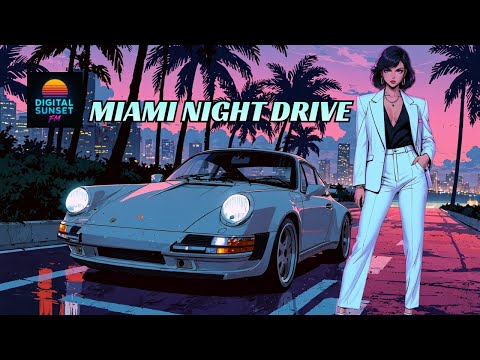 🌴 MIAMI NIGHT DRIVE | Retrowave / Synthwave Album | 80s Miami Vice Night Drive