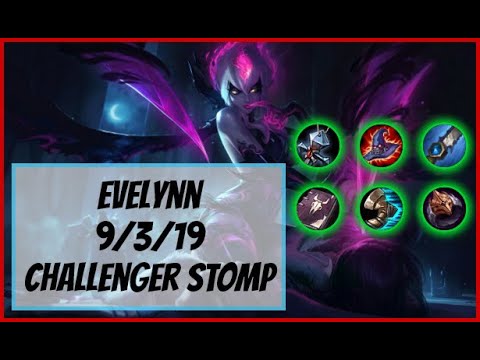 Challenger Evelynn Jungle (9/3/19) Gameplay Replay - Patch 10.16