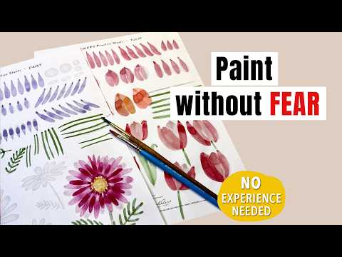 How to Paint Flowers Without Fear 🌸 A Gentle Way to Start Watercolor