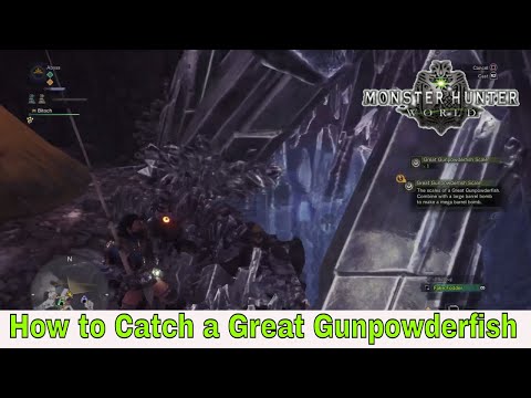Monster Hunter: World - How to Catch a Great Gunpowderfish (Elder's Recess) Video