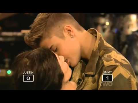 Justin Bieber French Kissing Mannequin/Doll Head On Late Night With Jimmy Fallon 2013 (Official)