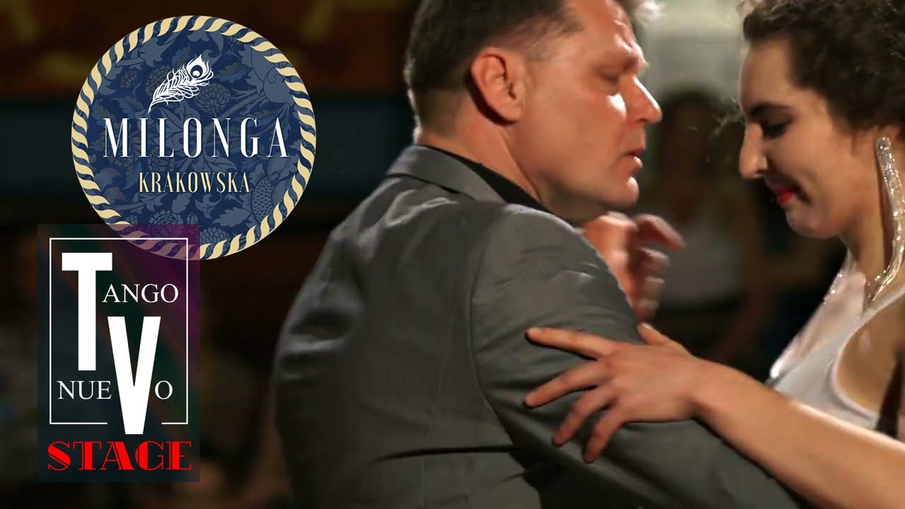 Natalia Domaradzka & Tadeusz Kościelniak performing tango - Milonga Krakowska Lottery 1/3