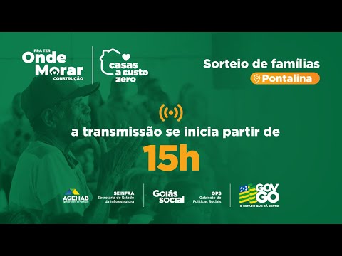 Sorteio de Famílias Pontalina de Goiás