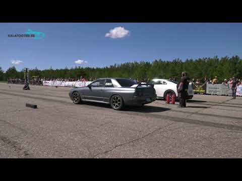 Joonas Honga - Nissan Skyline GT-R vs Tormis Hoffmann - Nissan GT-R. Drag race @ RaceWars2019