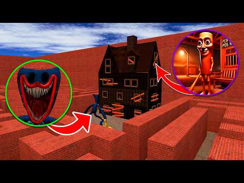 Huggy Wuggy Attacks Tung Tung Sahur's House in the Maze In Garry's Mod!