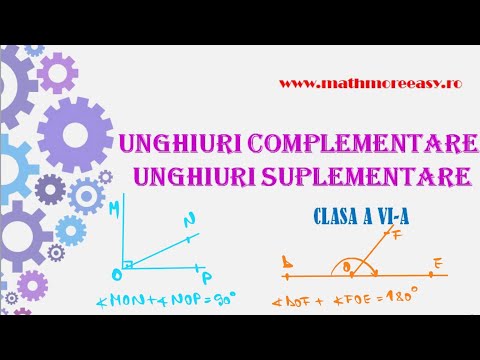 Unghiuri adiacente complementare si suplementare
