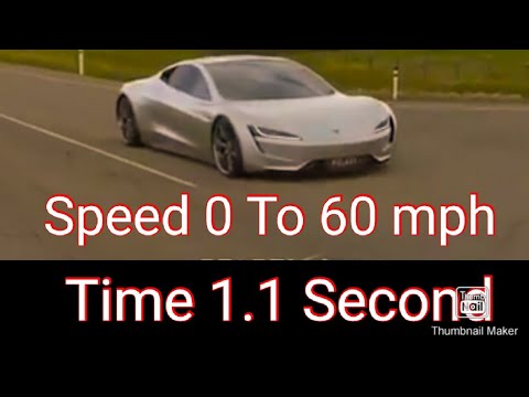 2020 Tesla Car Top Speed Test| Roadster SpaceX Package's 1.1 Sec 0-60 mph Speed