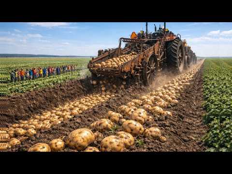 This Vintage Potato Digger Still Works Like Magic. Farm Equipment & Harvesting Machinery Documentary