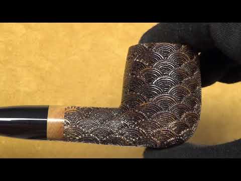 Pipa Amorelli Sunrise in ulivo con interno in radica - Billiard - filtro 9mm (AM98)