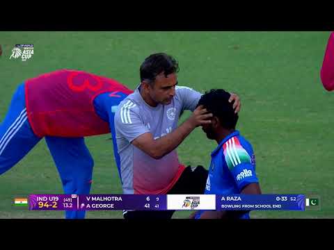 Raza delivers a huge blow | India U19 v Pakistan U19 | DP World Men's Asia Cup 2025