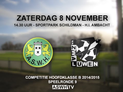 Samenvatting ASWH - Zwaluwen 1-0 (08-11-2014)