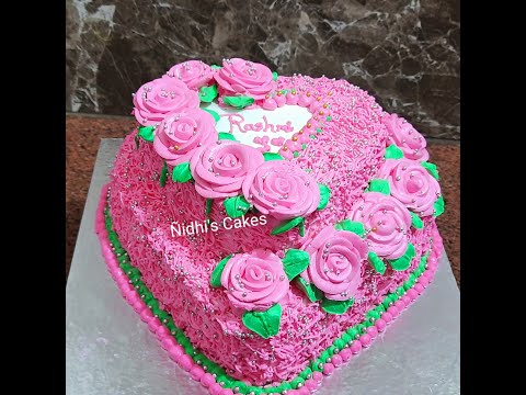 Beautiful 3Kg Cake | Vanilla Cake | 2tier Cake | Beautiful Cake Design | Cakes By Nidhi Bhargava 🎂😋☺