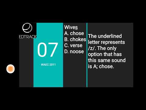 English - Consonant Sounds Past Questions for JAMB and WAEC