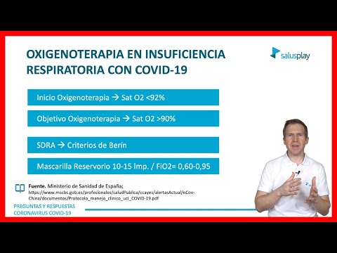 #OXIGENOTERAPIA en un paciente con INSUFICIENCIA RESPIRATORIA con #COVID-19