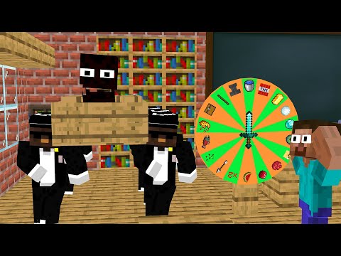 LUCKY WHEEL COFFIN DANCE MEME IN MONSTER SCHOOL - MINECRAFT ANIMATION