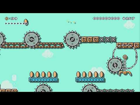 Grinder Gauntlet (Hard) by Annim - Super Mario Maker 2 - No Commentary 1bv