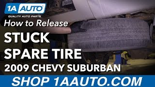 How to Release Stuck Spare 07-14 Tire Chevy Suburban