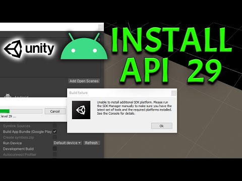 Update Unity Android SDK to API Level 29 (10) Quick...
