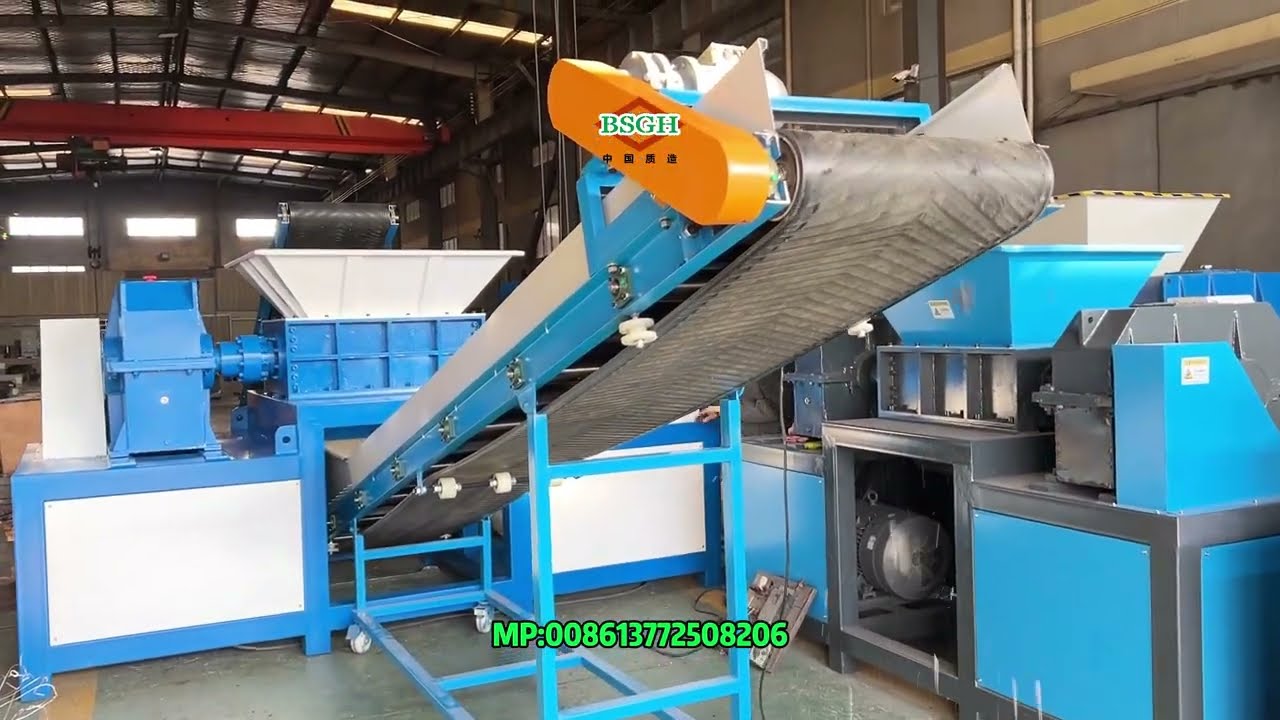 Waste Tire Shredding Equipment | Heavy-Duty Industrial Shredder Machine Test (For USA client)