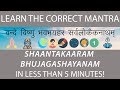 Vishnu Mantra - Shaantakaaram Bhujagashayanam - Translation, pronunciation and mistakes