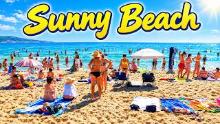 SUNNY BEACH WALK TOUR 🇧🇬 | Beautiful Beach & Busy Summer Day | Bulgari