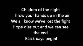 atreyu black days begin lyrics HQ