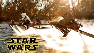 Star Wars - Speeder Bike Jetovator Battle in Real 