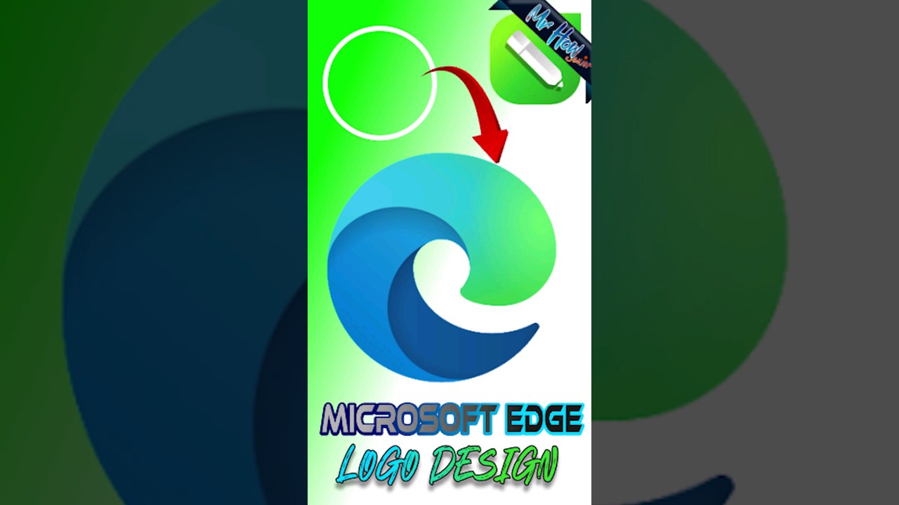 Microsoft Edge Logo Design🔥#microsoft #edgedesign #illustratortutorial